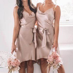 Esther & Co Jessica Dress in Champagne